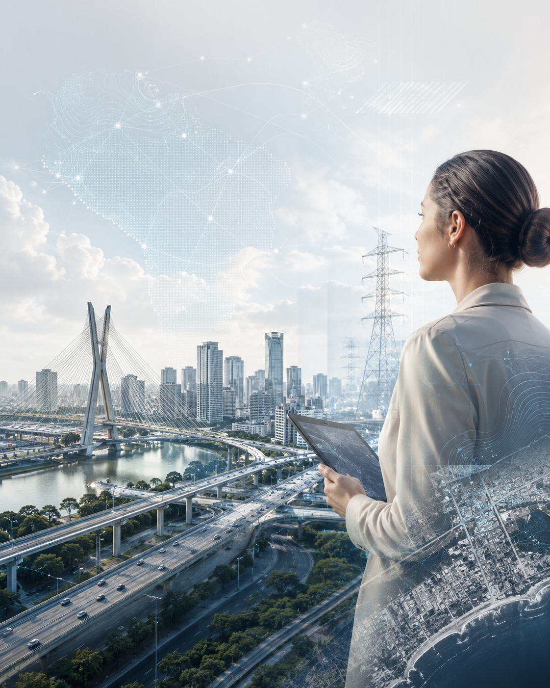 Tecnologia aplicada a cidades, infraestrutura, dados e inteligência territorial